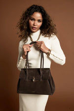 Load image into Gallery viewer, Chocolate Natalia Tote Bag
