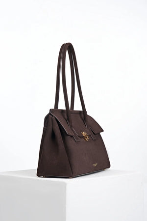 Chocolate Natalia Tote Bag