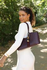 Load image into Gallery viewer, Purple Small Paige Tote Bag
