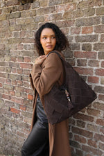 Load image into Gallery viewer, Chocolate Weave Slouch Hobo
