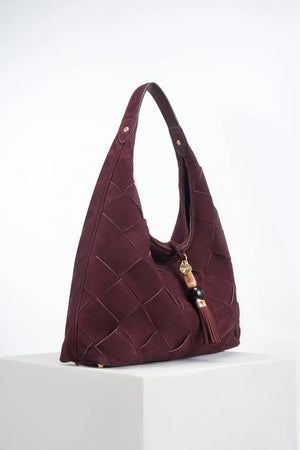 Purple Weave Slouch Hobo