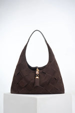 Load image into Gallery viewer, Chocolate Weave Slouch Hobo
