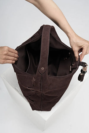 Chocolate Weave Slouch Hobo