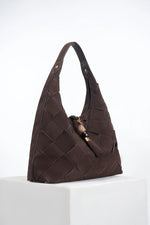 Load image into Gallery viewer, Chocolate Weave Slouch Hobo
