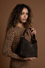 Load image into Gallery viewer, Chocolate Grab Handle Roxanne Bag
