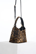 Load image into Gallery viewer, Leopard Grab Handle Roxanne Bag
