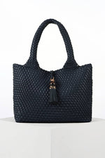Load image into Gallery viewer, Navy Saskia Tote Bag
