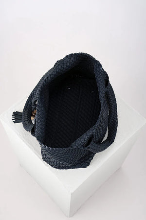 Navy Saskia Tote Bag