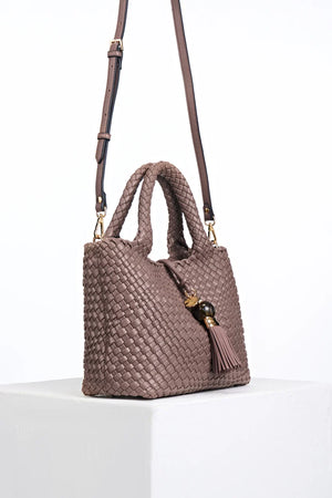 Taupe Suky Woven Crossbody