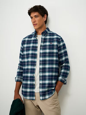 Teal Check Flannel Shirt
