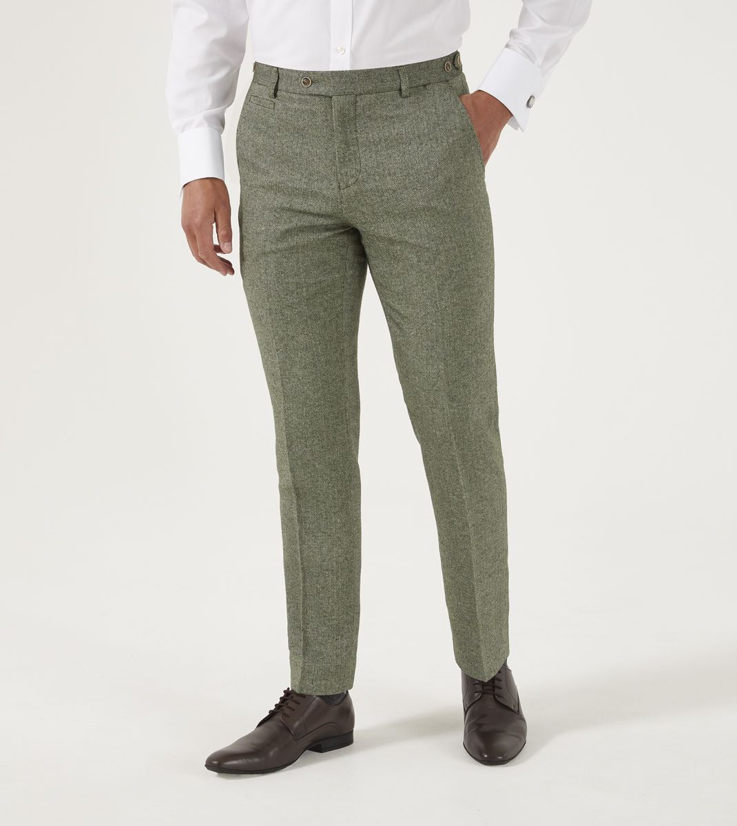 Skopes Sage Jude Herringbone Trousers Regular Leg