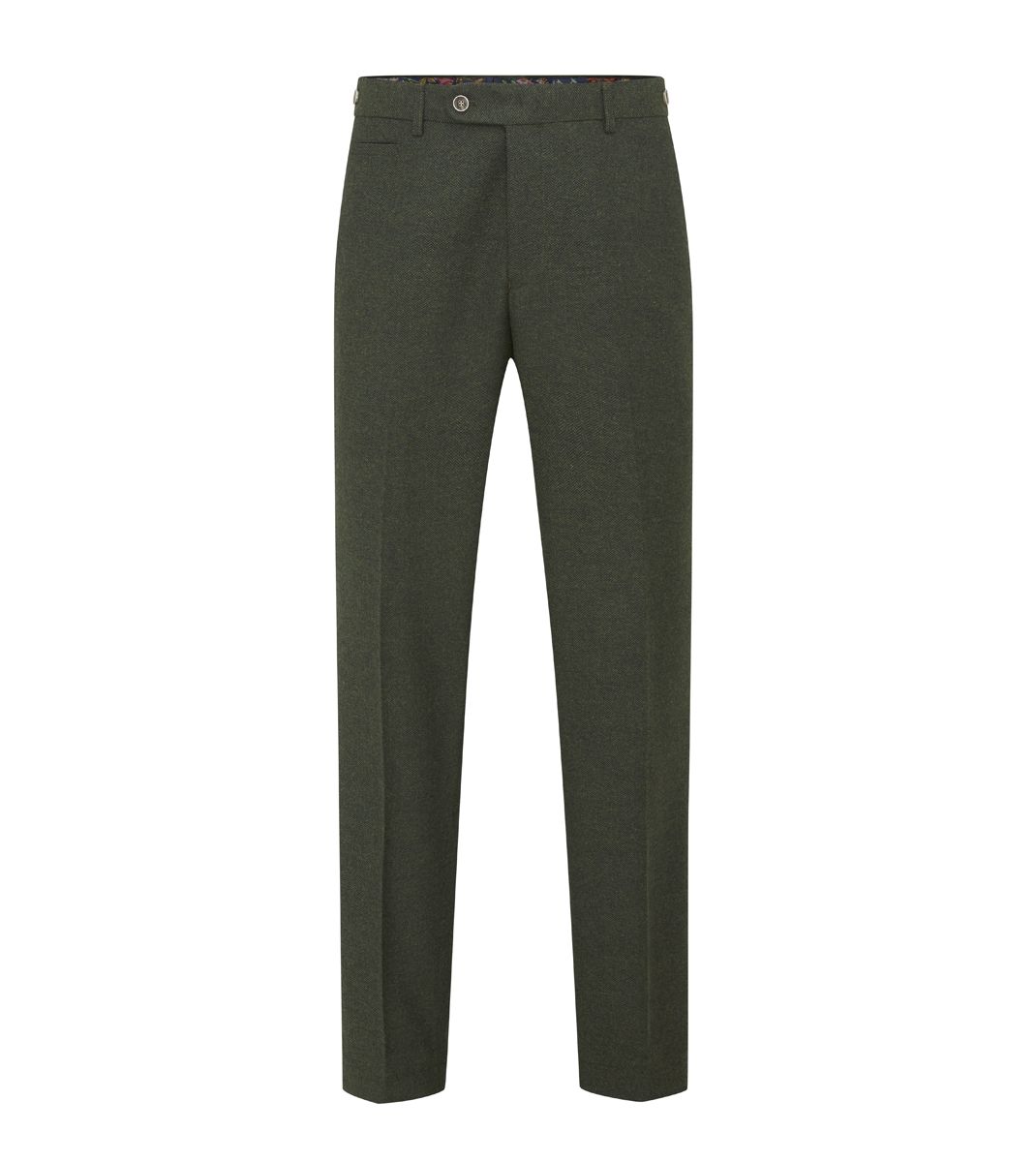 Skopes Olive Jude Herringbone Trousers Regular Length