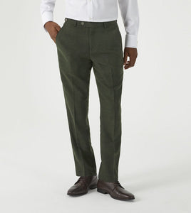 Skopes Olive Jude Herringbone Trousers Regular Length