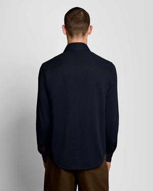Navy Oxford Jersey Shirt