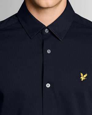 Navy Oxford Jersey Shirt