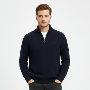 Navy Lambswool Half Zip