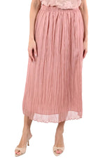 Load image into Gallery viewer, Rose Crinkle Look Skirt
