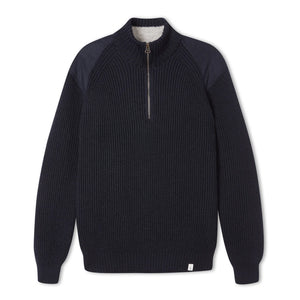 Navy Quarter Zip Jumper