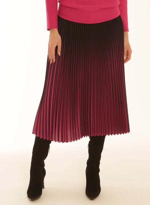 Pink Ombre Pleated Skirt