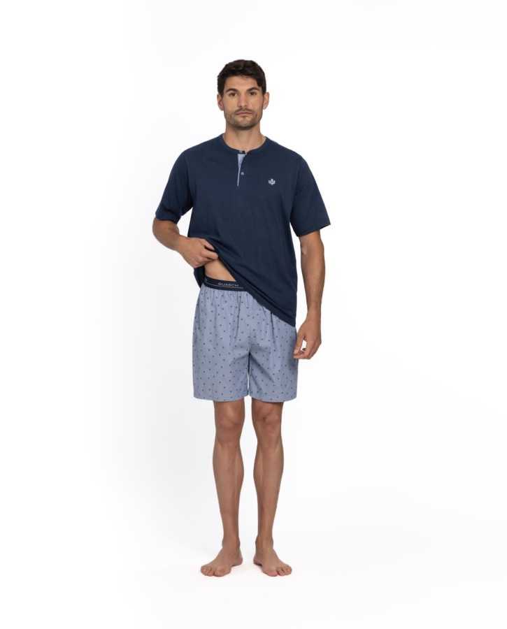 Navy T-Shirt Pyjama Set