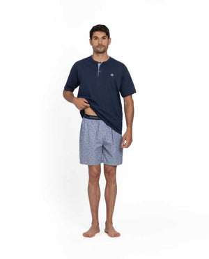 Navy T-Shirt Pyjama Set