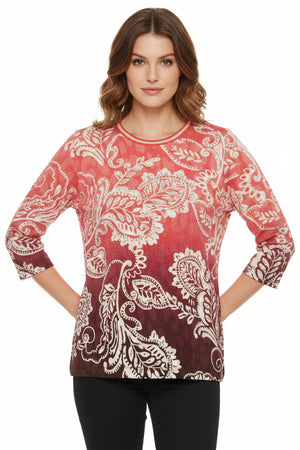 Red Hannah Printed Top