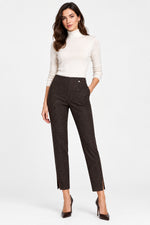 Load image into Gallery viewer, Brown Houndstooth Rose Trousers
