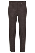 Load image into Gallery viewer, Brown Houndstooth Rose Trousers
