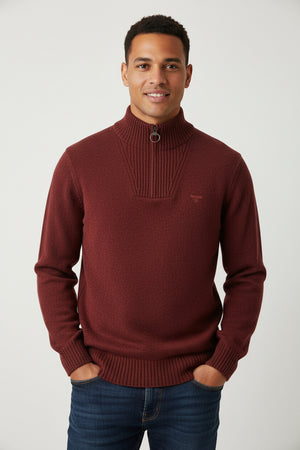 Rust Lambswool Half Zip