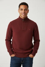 Load image into Gallery viewer, Rust Lambswool Half Zip
