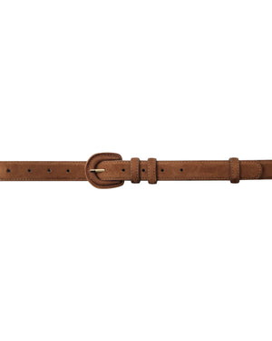 Cognac Suede Look Belt