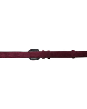 Wine Suede Look Belt