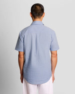 Load image into Gallery viewer, Blue Grid Check Short Sleeve Shirt
