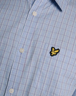 Load image into Gallery viewer, Blue Grid Check Short Sleeve Shirt

