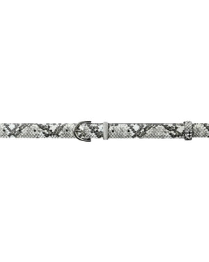 Black Python Print Belt