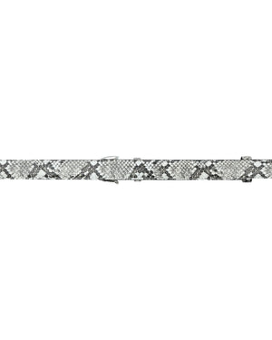 Black Python Print Belt