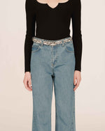 Load image into Gallery viewer, Black Python Print Belt
