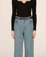 Load image into Gallery viewer, Black Leather Belt
