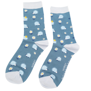 Denim Hedgehog & Daisy Socks
