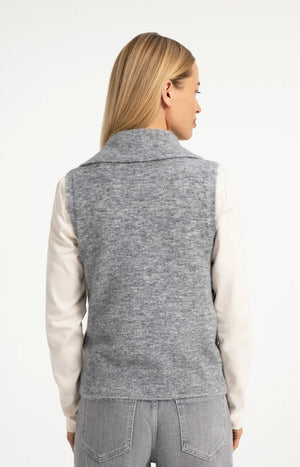 Grey Sleeveless Knitted Top