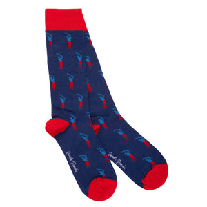 Bamboo Golfer Socks Blue