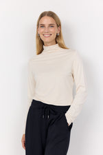 Load image into Gallery viewer, Cream Turtle Neck Top
