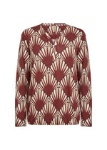 Load image into Gallery viewer, Rust Geometric Print Blouse
