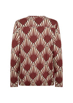 Load image into Gallery viewer, Rust Geometric Print Blouse
