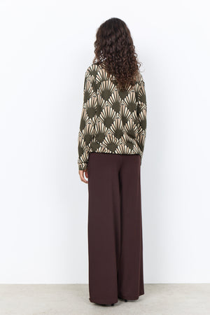 Forest Geometric Print Blouse