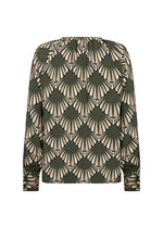 Load image into Gallery viewer, Forest Geometric Print Blouse
