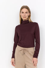 Load image into Gallery viewer, Chocolate Turtle Neck Top
