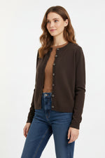 Load image into Gallery viewer, Chocolate Orlean Cardigan
