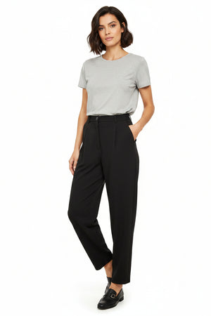 Black Textured Heika Trousers