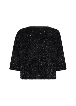 Black Sequin Jasleen Cardigan